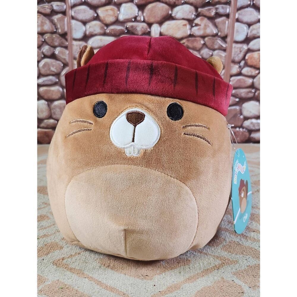 Squishmallow Official Kellytoy Squishy Soft Plush Toy (8 Inch, Chip the Beaver)